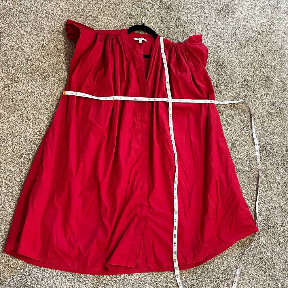 Madewell Flutter Sleeve Button-Front Mini Dress R… - image 6